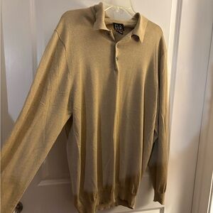 Men's Jos.A. Banks Carmel Silk Sweater Sz XL